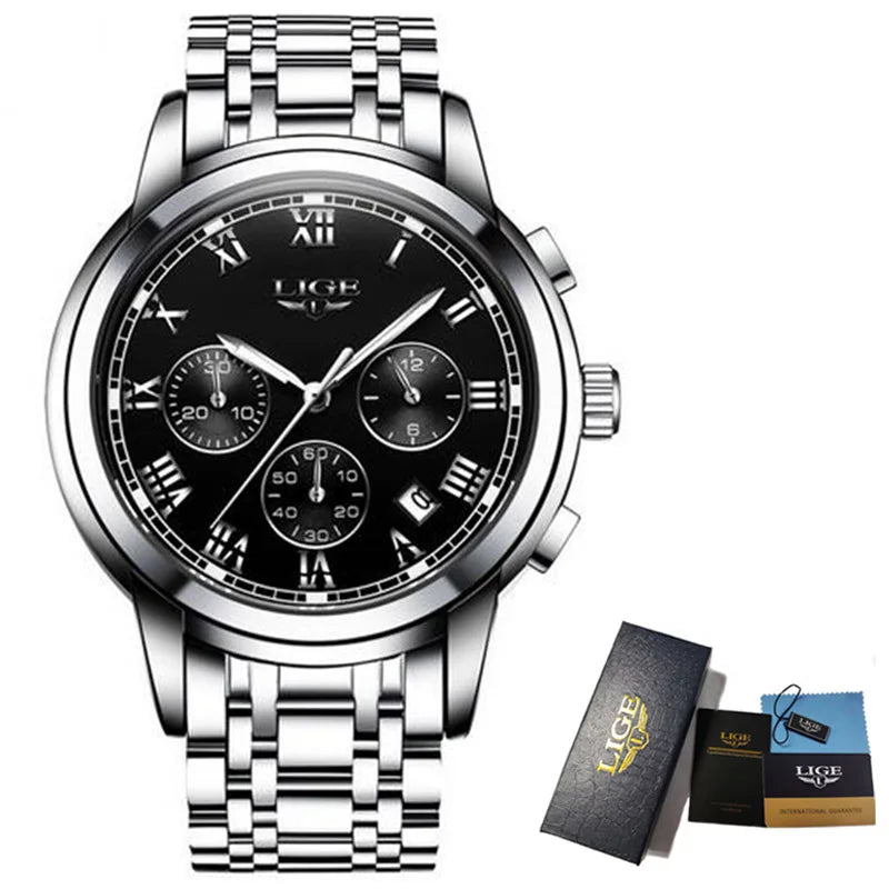 Women Watch LIGE Brand Luxury Fashion Waterproof Quartz Watches for Women Business Steel Band Lady Casual Date Clocks Wristwatch