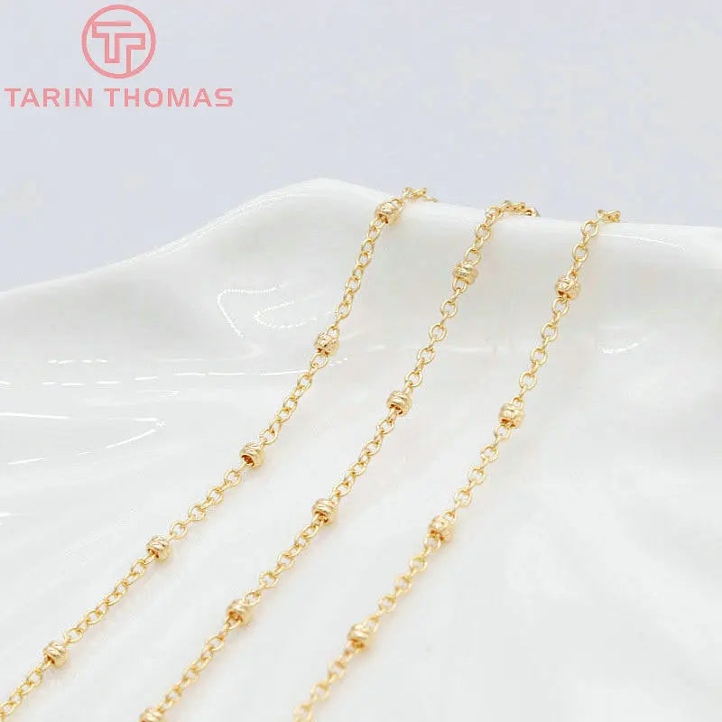 (6332) 1 Meter Chain Link 2x2.5MM 24K Gold Color Brass Necklace Chains High Quality Diy Jewelry Findings Accessories Wholesale