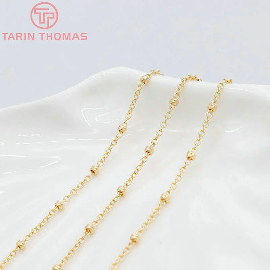 (6332) 1 Meter Chain Link 2x2.5MM 24K Gold Color Brass Necklace Chains High Quality Diy Jewelry Findings Accessories Wholesale