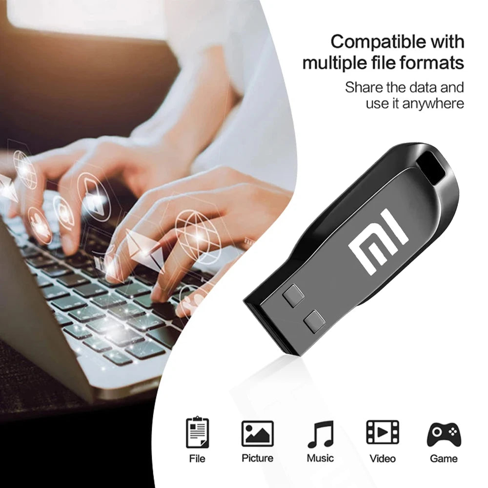 Xiaomi 2TB Metal Memory Stick USB 3.2 Flash Drive High Speed Transfer Waterproof 1TB 512GB 128GB Portable Memoria USB Flash Disk
