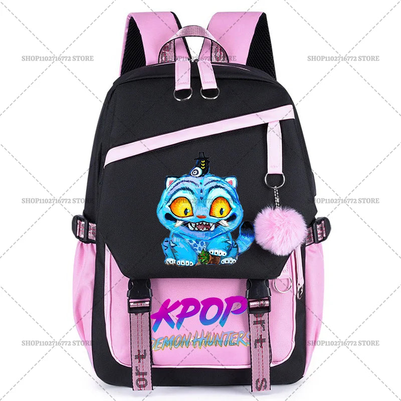 KPop Demon Hunters Party Supplies Huntrix Backpacks Teenagers Saja Boys Fans Gift Hip Hop Gothic Student Girl Schoolbag Backpack