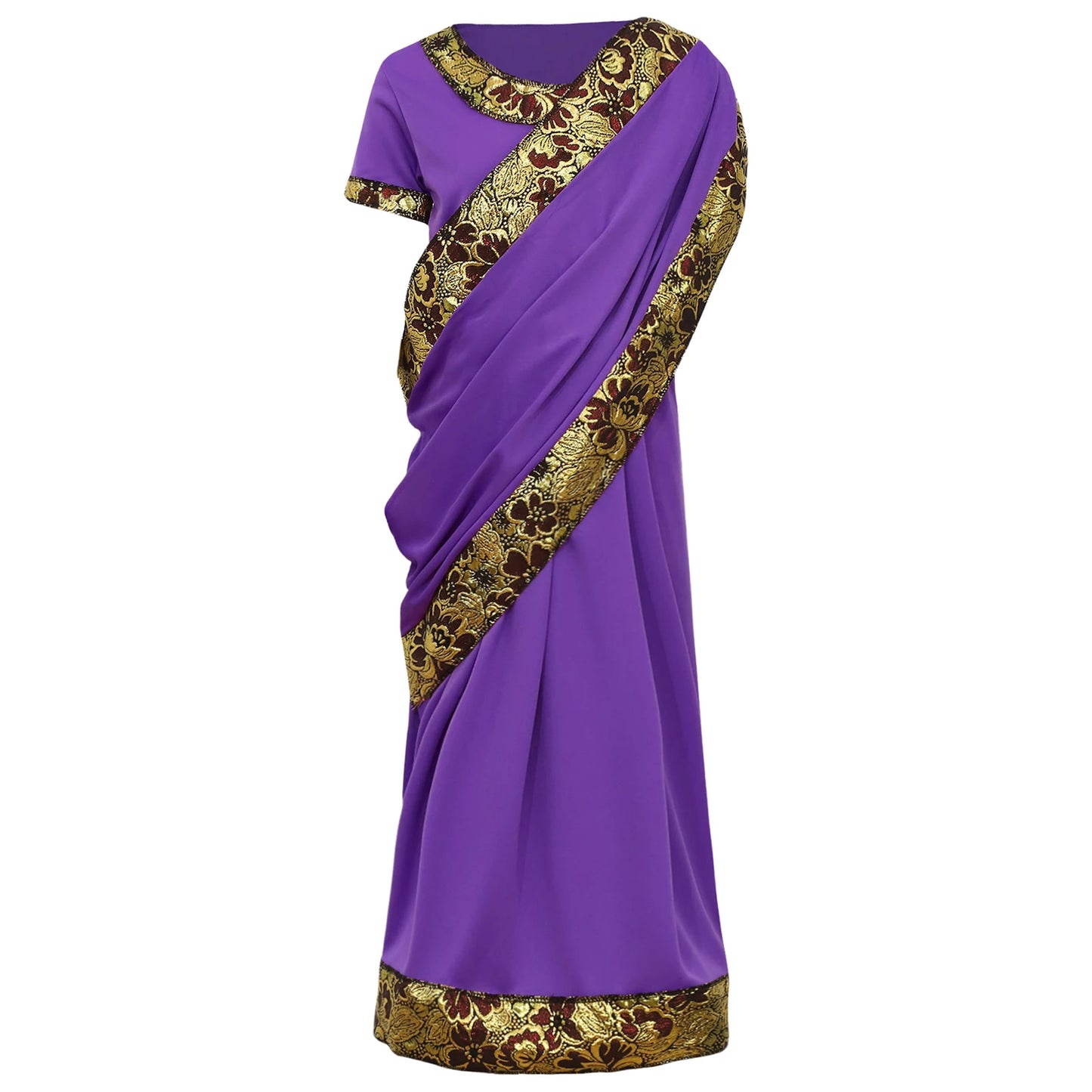 Indian Girls Traditional Bollywood Princess Sari Costume Dress-up Clothing Nativity Bollywood Princess Ethnic Dress Costume