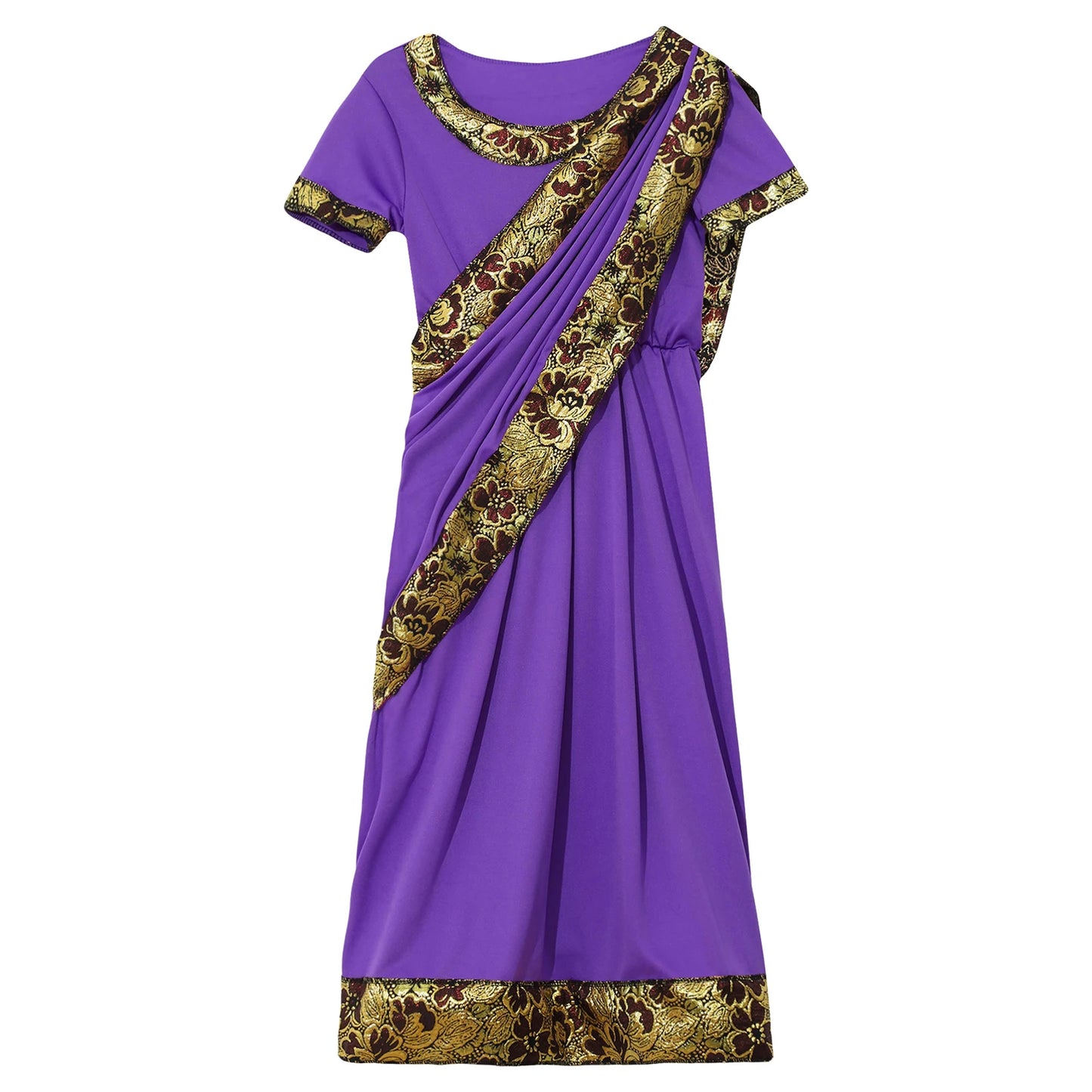 Indian Girls Traditional Bollywood Princess Sari Costume Dress-up Clothing Nativity Bollywood Princess Ethnic Dress Costume