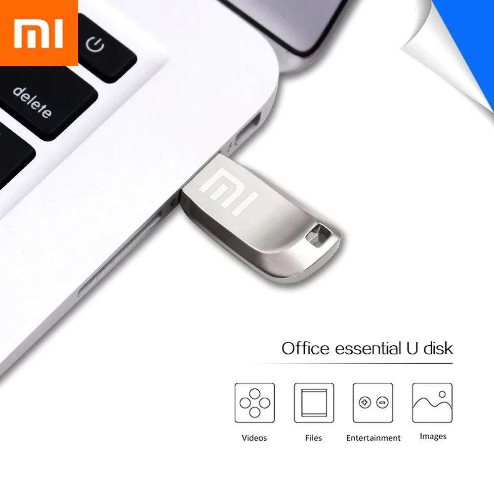 Xiaomi 2TB Metal Memory Stick USB 3.2 Flash Drive High Speed Transfer Waterproof 1TB 512GB 128GB Portable Memoria USB Flash Disk