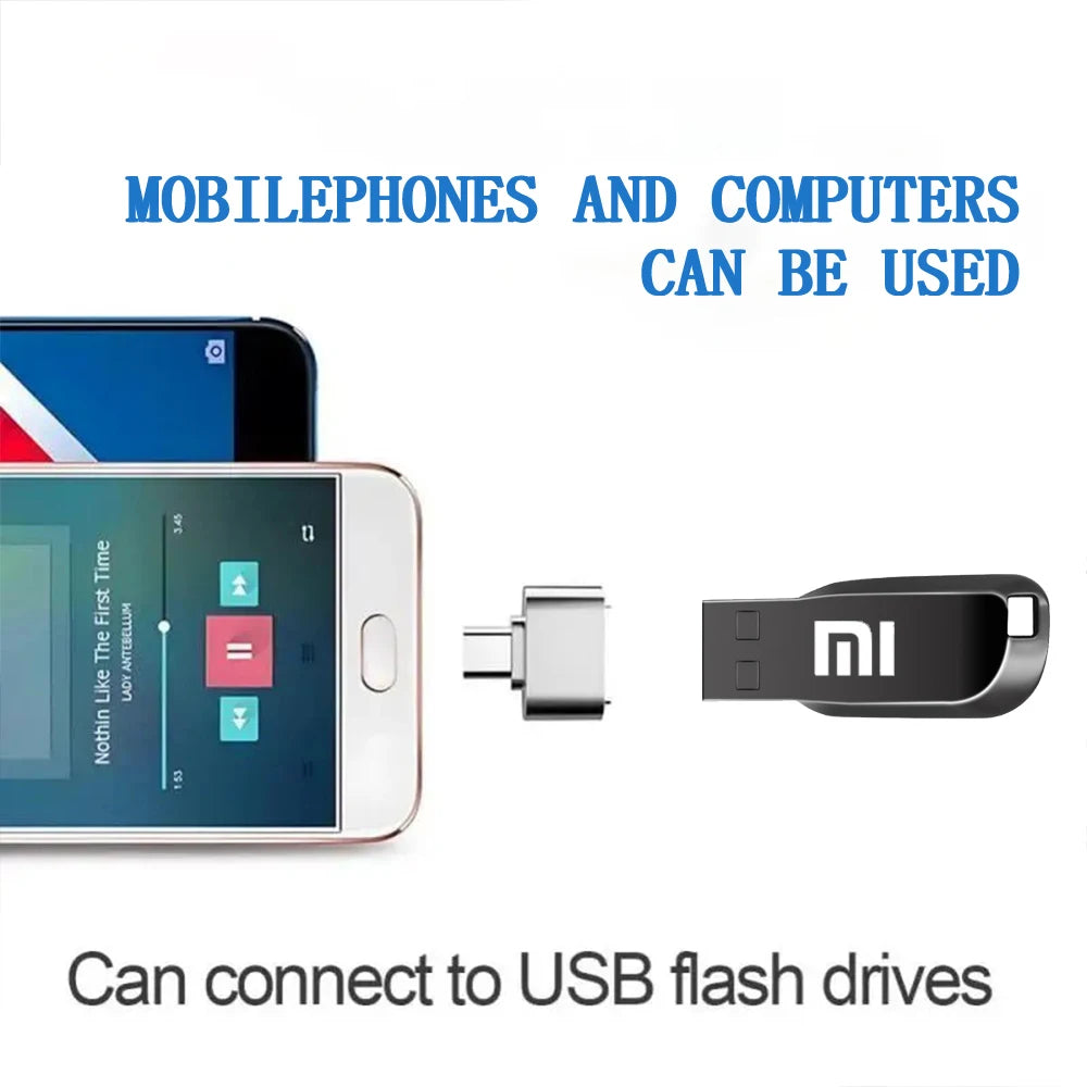 Xiaomi 2TB Metal Memory Stick USB 3.2 Flash Drive High Speed Transfer Waterproof 1TB 512GB 128GB Portable Memoria USB Flash Disk