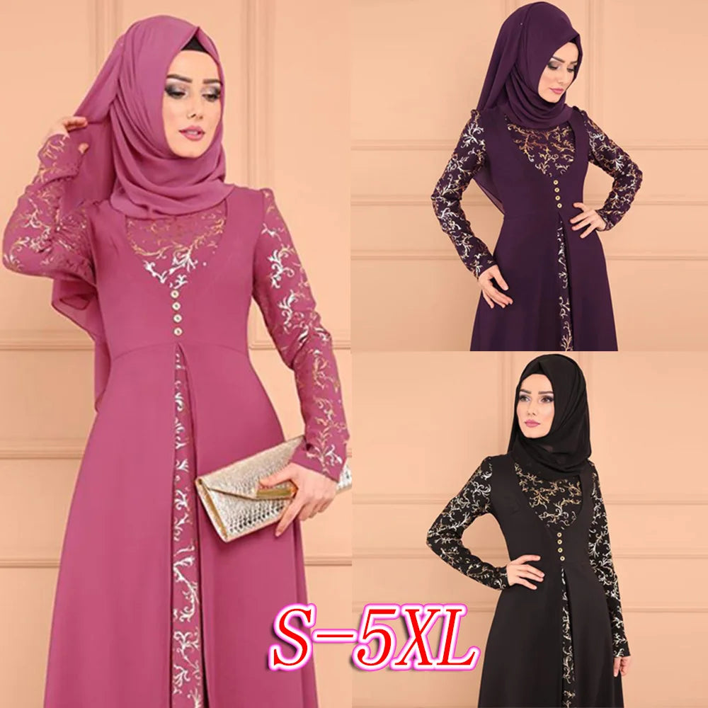 Arab Morocco Muslim Dress Abayas Women Ramadan Print Abaya Dubai Turkey Islam Kaftan Robe Longue Musulmane Vestidos Largos 2022