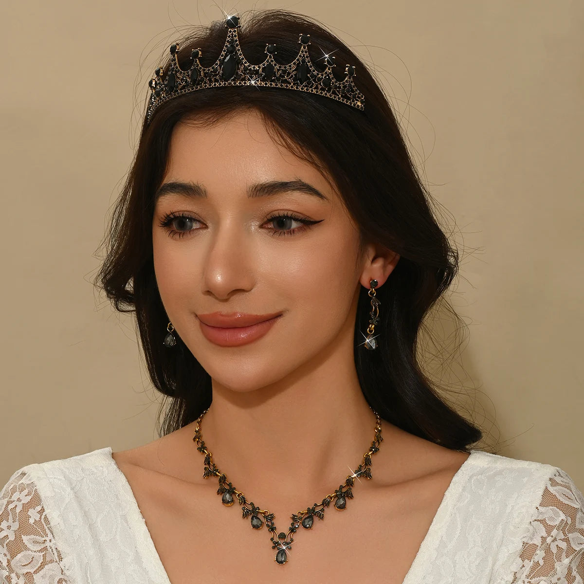 Women's Bridal Jewelry Sets, Bridal Wedding Crowns, Tiaras & Crowns, Bridal Crystal Rhinestone Necklaces, Tiaras, Wedding Hair A