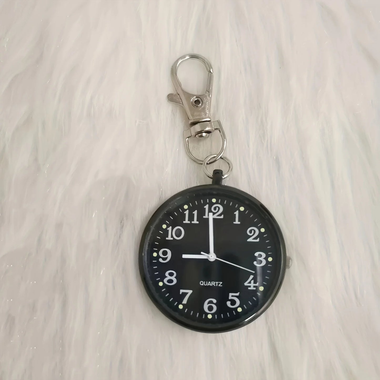 1PC Large Digital Clear Watch Keychain Watch Nurse Watch Student Exam Quartz Watch Pocket Watch Small Watch