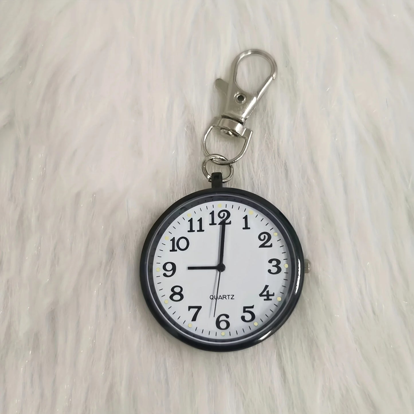 1PC Large Digital Clear Watch Keychain Watch Nurse Watch Student Exam Quartz Watch Pocket Watch Small Watch